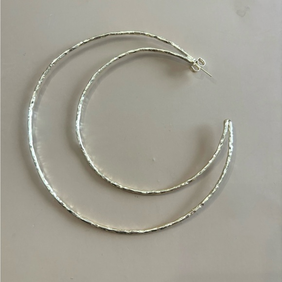 Oversized Gold Hoop Earrings - Picture 4 of 7